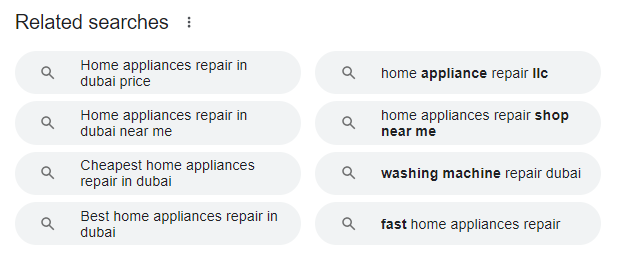 home appliance repair in dubai related keywords