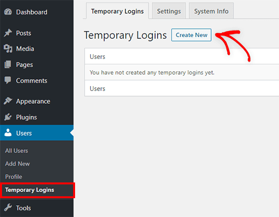 Adding Temporary Login Accounts in WordPress
